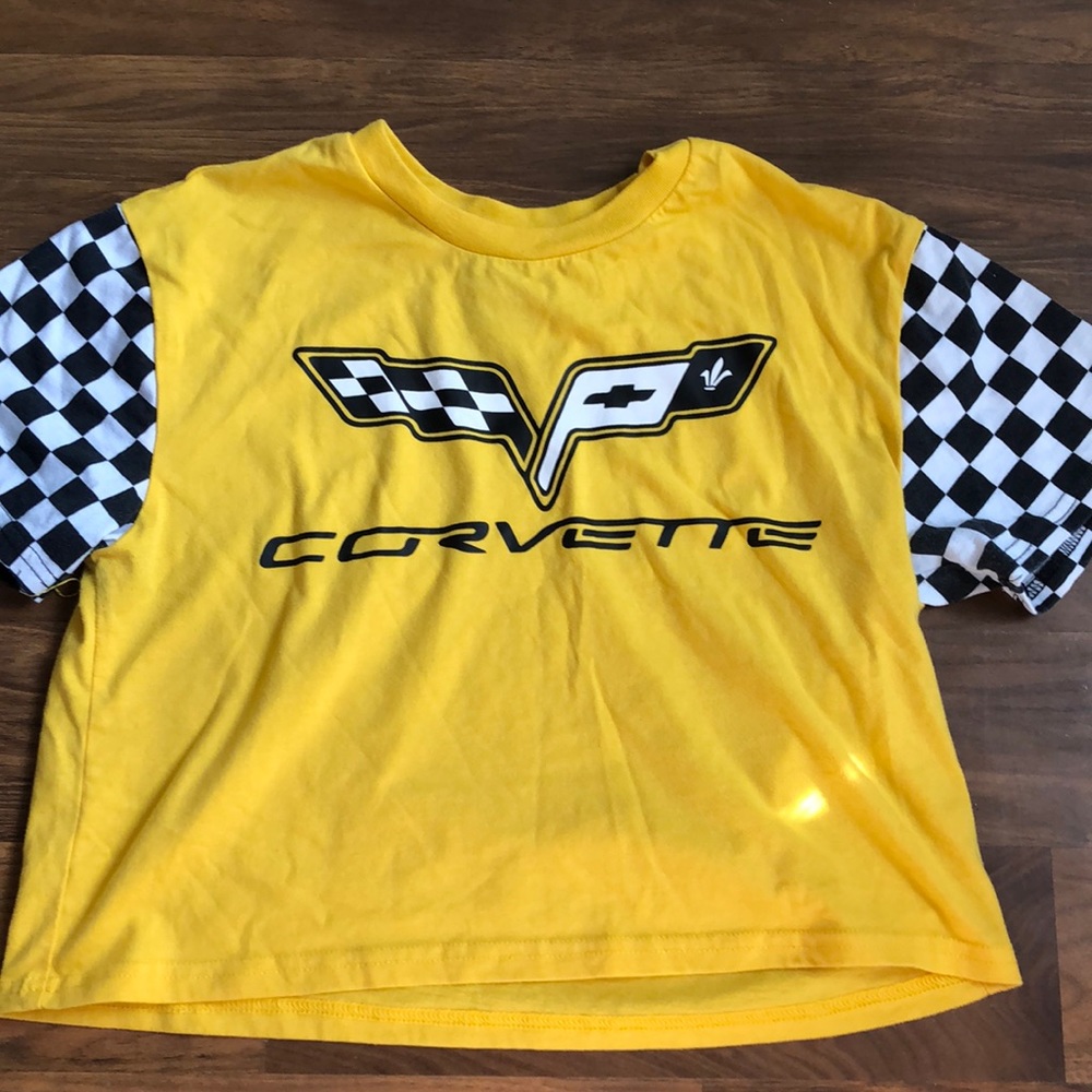 yellow checkered crop top!